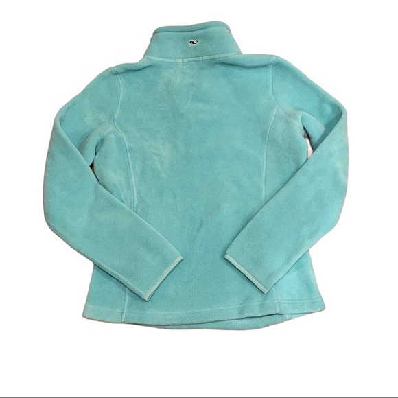 Vineyard Vines Turquoise Sherpa Half-Zip Pullover - Picture 4 of 8